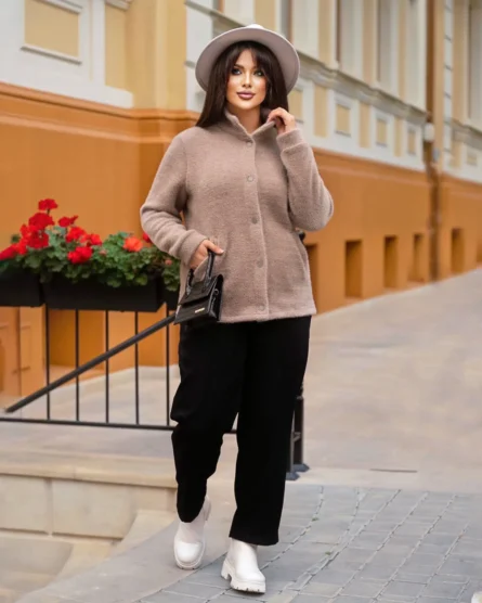 Теплий жакет з альпаки - Зображення 4