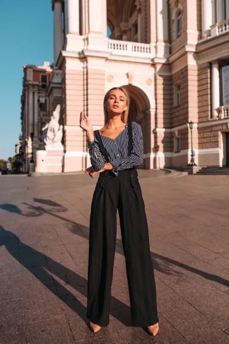 Брюки-палаццо з підтяжками - Зображення 6