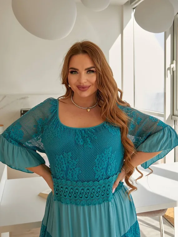 Ажурна жіноча сукня великого розміру - Зображення 4