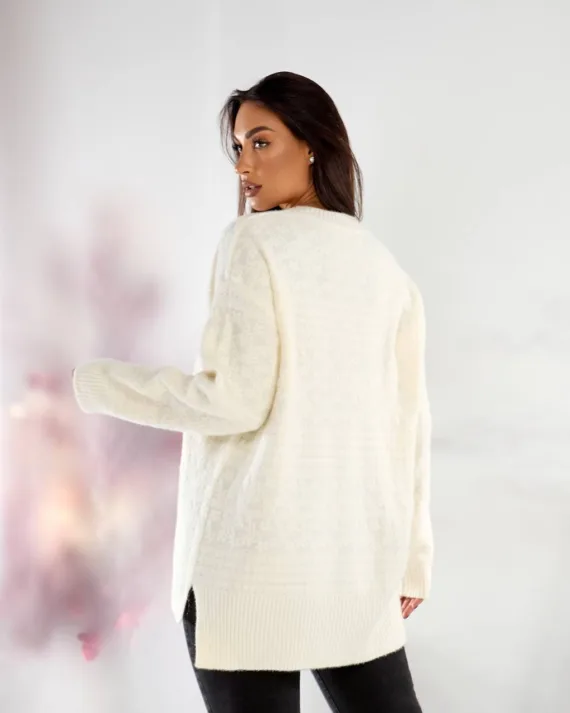 Жіноча туніка oversize з шерсті та акрилу – теплий светр 46–56 - Зображення 6