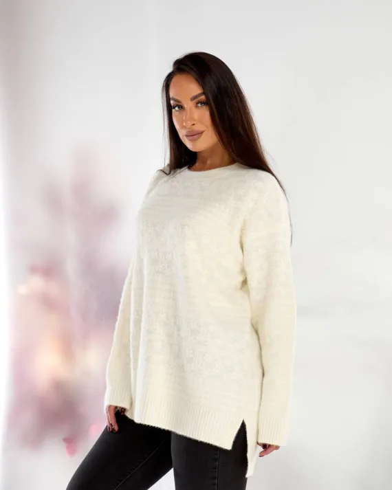 Жіноча туніка oversize з шерсті та акрилу – теплий светр 46–56 - Зображення 5