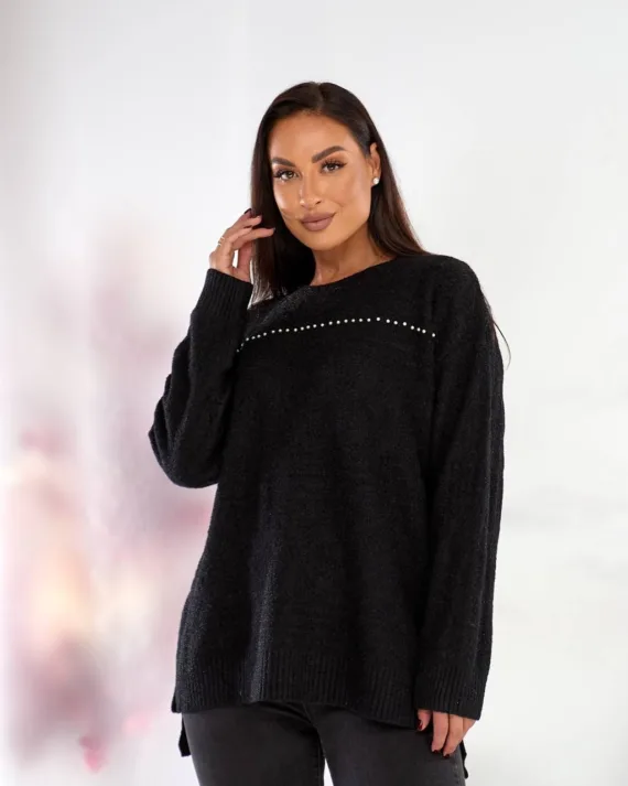 Жіноча туніка oversize з шерсті та акрилу – теплий светр 46–56 - Зображення 6