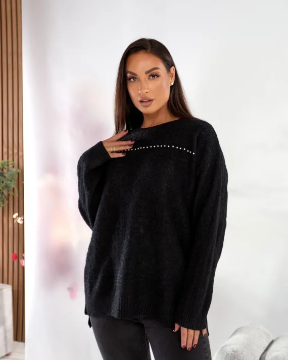 Жіноча туніка oversize з шерсті та акрилу – теплий светр 46–56 - Зображення 5