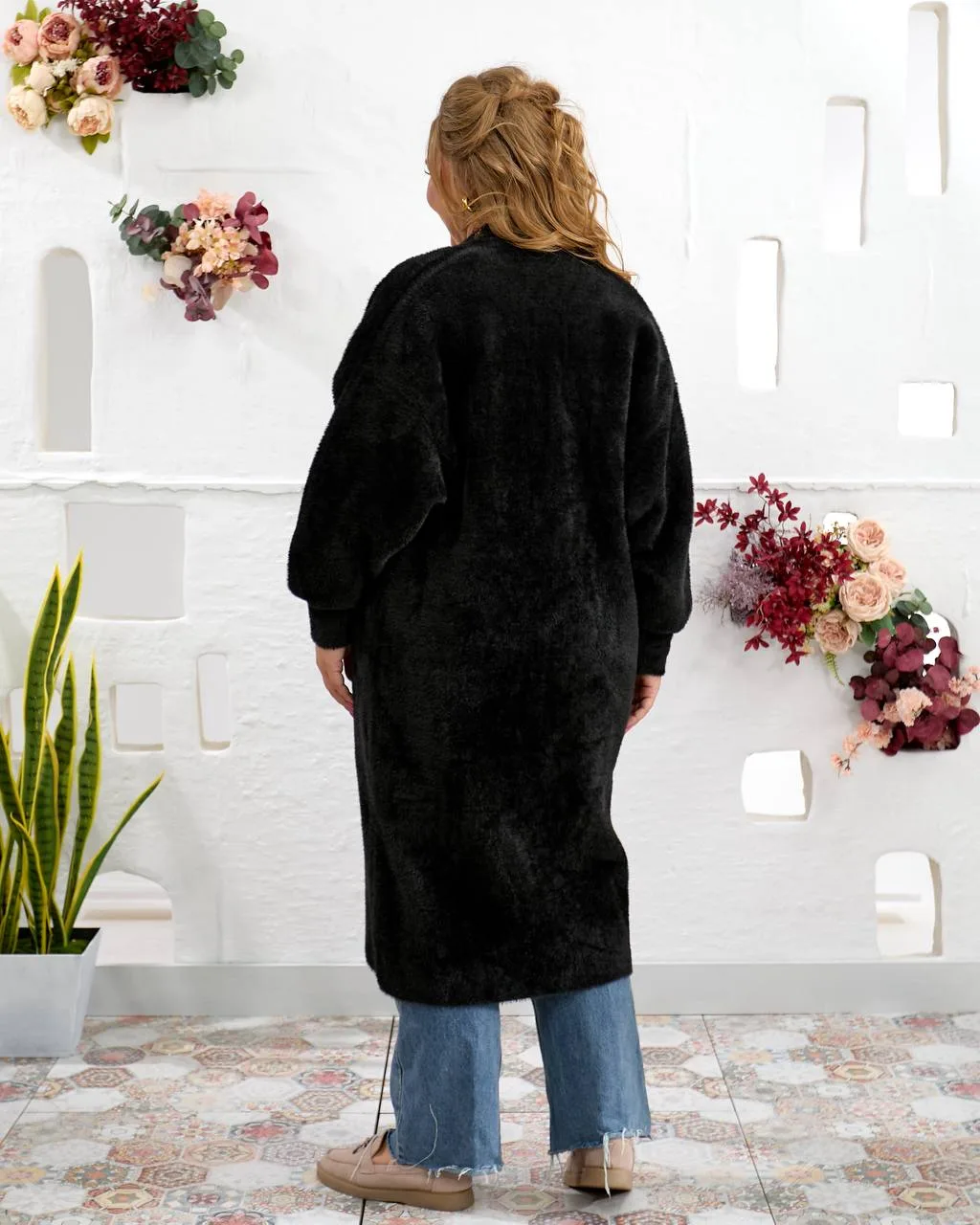 Довгий кардиган з альпаки жіночий 42–60 - Зображення 5