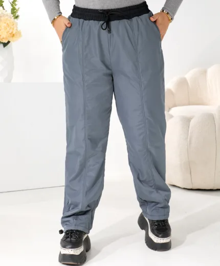 Теплі жіночі штани з плащівки на флісі