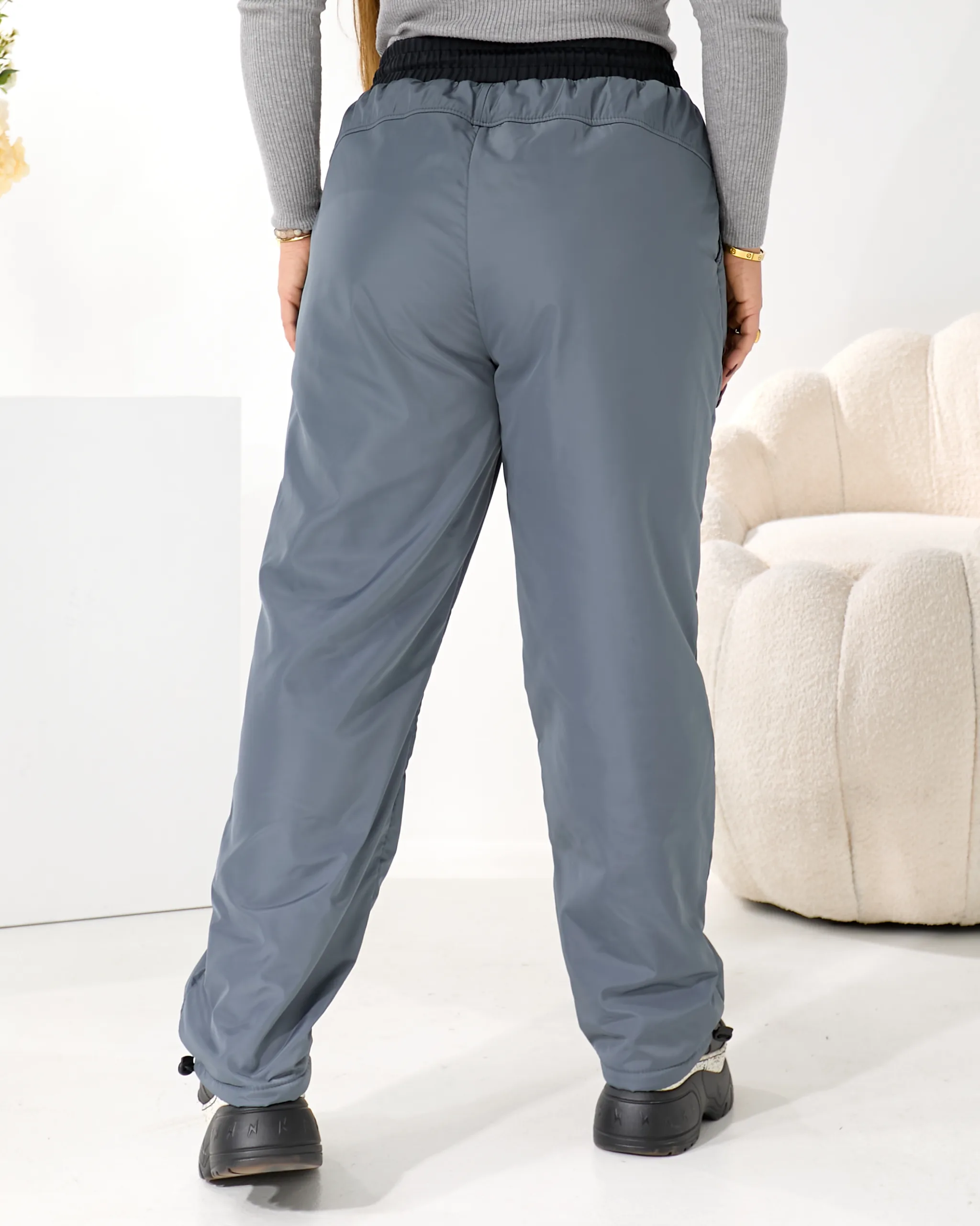Теплі жіночі штани з плащівки на флісі - Зображення 8