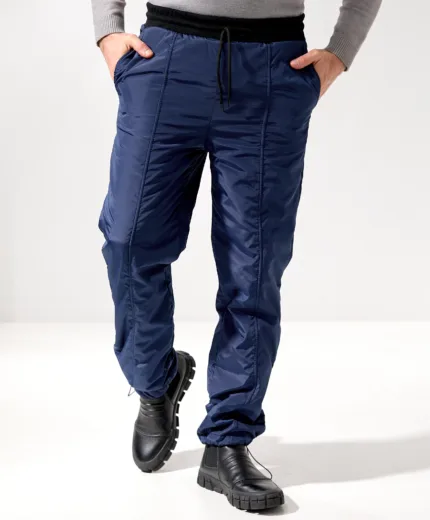 Чоловічі теплі штани з плащівки на флісі