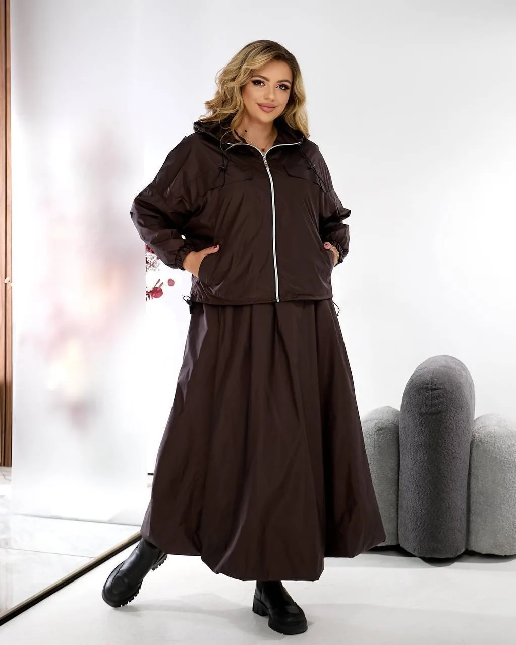 Костюм 2-ка: вітрівка + спідниця