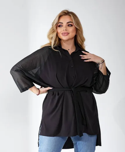 Стильна блуза оверсайз з акцентними рукавами
